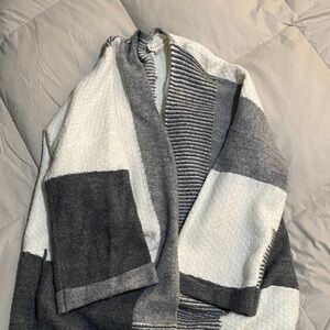 Lovestitch Gray and White Cardigan Sweater